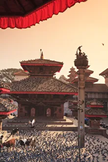 Hindu Temple Prints: Nepal, Kathmandu, Durbar Square (UNESCO Site)