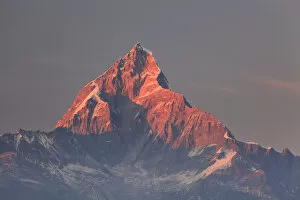 Nepalese Gallery: Nepal, Pokhara, Sarangkot, View of Annapurna Himalaya Mountain Range