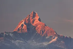 Nepal Prints: Nepal, Pokhara, Sarangkot, View of Annapurna Himalaya Mountain Range