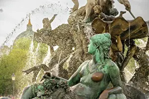 Bundesrepublik Deutschland Prints: Neptune Fountain (Neptunbrunnen) near Alexanderplatz, Mitte, Berlin, Germany