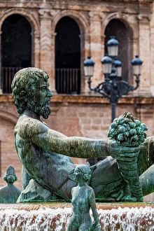 Valencian Community Prints: Neptune's statue, Turia fountain