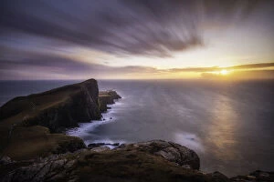 Images Dated 17th February 2021: Nesit Point at Sunset, Duirnish Peninsula, Isle of Skye, Scotland, UK