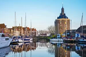 Images Dated 4th May 2016: Netherlands, North Holland, Enkhuizen. Drommedaris tower, historic former city gate