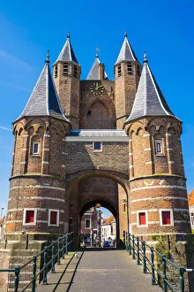 Images Dated 13th July 2016: Netherlands, North Holland, Haarlem. The Amsterdamse Poort former city gate, last