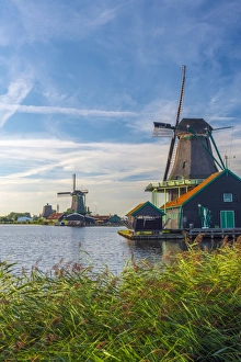 Netherlands, North Holland, Zaandam, Zaanse Schans, The Cat (De Kat) Dyemill