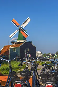Netherlands, North Holland, Zaandam, Zaanse Schans, The Houseman (De Huisman) Mustardmill