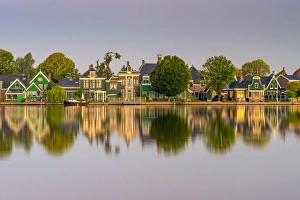 Zaanse Schans Prints: Netherlands, North Holland, Zaandam, River Zaan