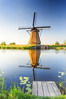 Netherlands, South Holland, Kinderdijk. Windmills