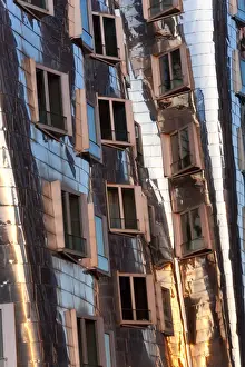 The Neuer Zollhof building by Frank Gehry at the Medienhafen or Media Harbour, Dusseldorf