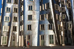 The Neuer Zollhof building by Frank Gehry at the Medienhafen or Media Harbour, Dusseldorf