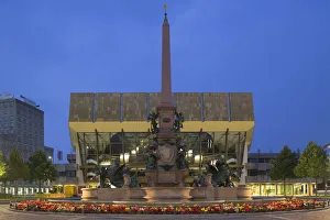 Leipzig Prints: Neues Gewandhaus concert hall in Augustusplatz at dawn, Leipzig, Saxony, Germany