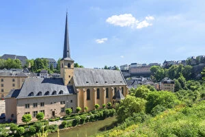 NeumAA┬╝nster abbey at Grund, Luxembourg
