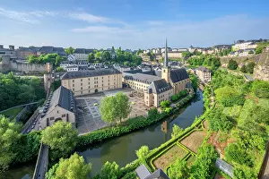Luxembourg Prints: Neumunster abbey at Grund, Luxembourg