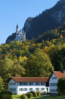 Bavarian Prints: Neuschwanstein Castle ans Lake Alpsee, Allgaeu, Bavaria, Germany