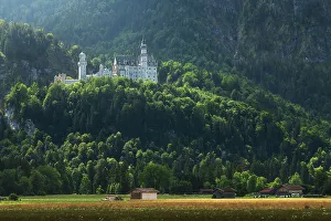 Ancient Building Prints: Neuschwanstein Castle, Fussen, Bavaria, Germany