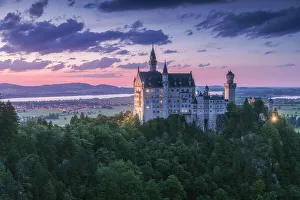 Ancient Building Prints: Neuschwanstein Castle, Fussen, Bavaria, Germany