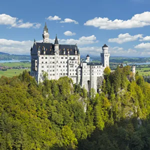 Romantic Road Prints: Neuschwanstein Castle, Schwangau, Allgau, Swabia, Bavaria, Germany