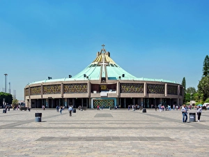 Atrium Prints: New Basilica of Guadalupe, Plaza de las Americas, Villa de Guadalupe, Mexico City, Mexico