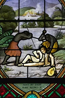 Images Dated 1st April 2008: New Caledonia, Northern Grande Terre Island, BALADE, stained glass window commemorating