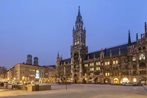 Marienplatz Prints: New city hall or Neues Rathaus, Marienplatz, Munich, Bavaria, Germany