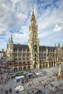 New city hall or Neues Rathaus, Marienplatz, Munich, Bavaria, Germany