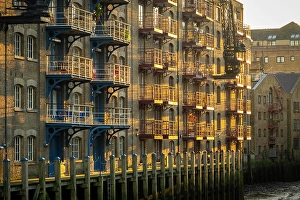 Apartments Prints: New Concordia Wharf, River Thames, London, England, UK