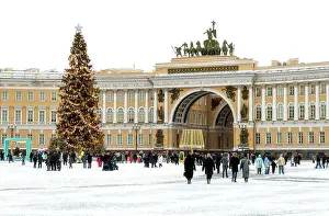 Palace Square Prints: New Year celebrations in the Palace Square (Dvortsovaya Ploshchad)
