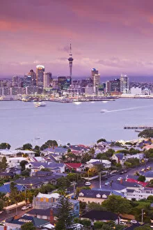 Images Dated 2016 August: New Zealand, North Island, Auckland, skyline view from Devonport, dawn