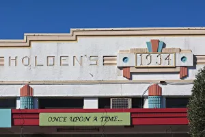 New Zealand, North Island, Hawkes Bay, Hastings, art deco building detail