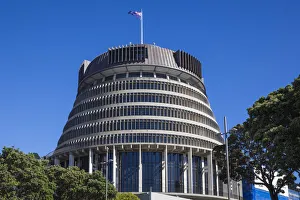 New Zealand, North Island, Wellington, The Beehive, Executive Wing of the NZ Parliament