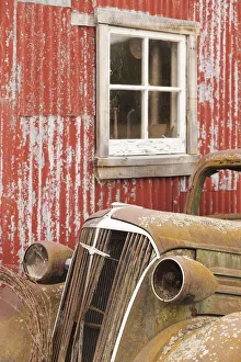 Images Dated 1st September 2016: New Zealand, South Island, Canterbury, Burkes Pass, antique car