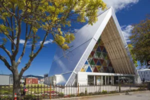 New Zealand, South Island, Christchurch, Cardboard Cathedral, replacement cathedral New Zealand, South Island, Christchurch, Cardboard Cathedral, replacement cathedral