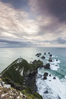 New Zealand, South Island, Southland, The Catlins, Nugget Point, Nuggett Point LIghthouse