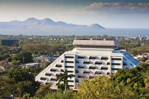 Nicaraguan Prints: Nicaragua, Managua, View of city from Park historico National Lomoa de Tiscapa, National