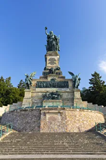 Romantic Rhine Prints: Niederwalddenkmal monument, Rudesheim, Rhineland-Palatinate, Germany