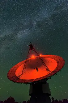 Nighttime Prints: Night sky and the Radio telescope dish at Algonquin Radio Observatory