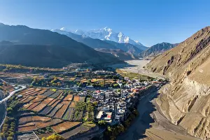 Kali Gandaki Prints: Nilgiri mountain and Kali Gandaki river, Kagbeni, Lower Mustang, Nepal