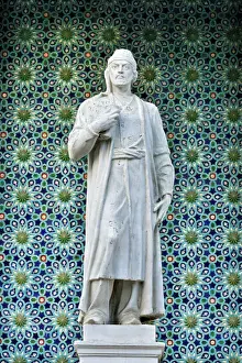 Statues Prints: Nizami Ganjavi (1141-1209) was a 12th-century Persian Muslim poet