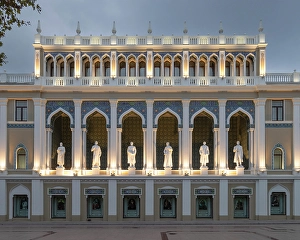 Statues Prints: The Nizami Museum of Azerbaijani Literature, Baku, Azerbaijan