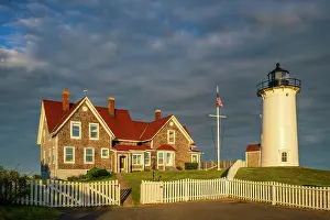 Woods Hole Prints: Nobska Lighthouse on Cape Cod, Falmouth, Massachusetts, USA