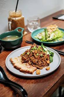 Noodles with Pork, George Town, Pulau Pinang, Penang, Malaysia, Asia