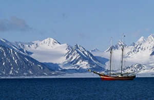 Float Prints: Noordelicht at anchor off the west coast of Spitsbergen