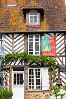 Creperie Prints: The Normandy Village of Beuvron-en-Auge, Beuvron-en-Auge, Normandy, France