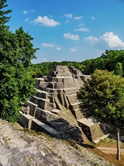 Step Prints: North Acropolis, Yaxha Archaeological Site, Peten Department, Guatemala