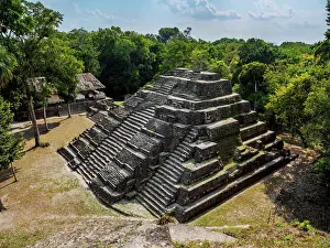 Step Prints: North Acropolis, Yaxha Archaeological Site, Peten Department, Guatemala