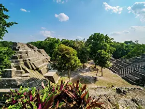 Step Prints: North Acropolis, Yaxha Archaeological Site, Peten Department, Guatemala