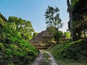 Dirt Road Prints: North Acropolis, Yaxha Archaeological Site, Peten Department, Guatemala