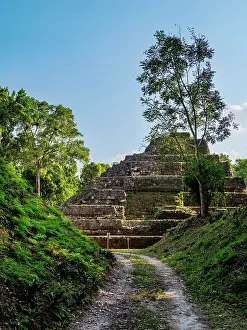 Dirt Road Prints: North Acropolis, Yaxha Archaeological Site, Peten Department, Guatemala