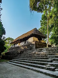 Step Prints: North Acropolis, Yaxha Archaeological Site, Peten Department, Guatemala