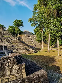 Step Prints: North Acropolis, Yaxha Archaeological Site, Peten Department, Guatemala
